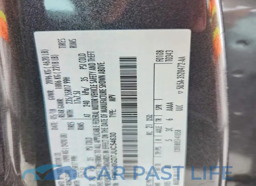 1FMCU0GD7JUC54630# 13