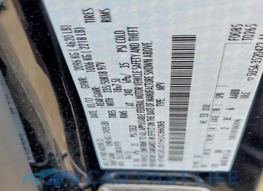 1FMCU0JD1HUC66095# 13