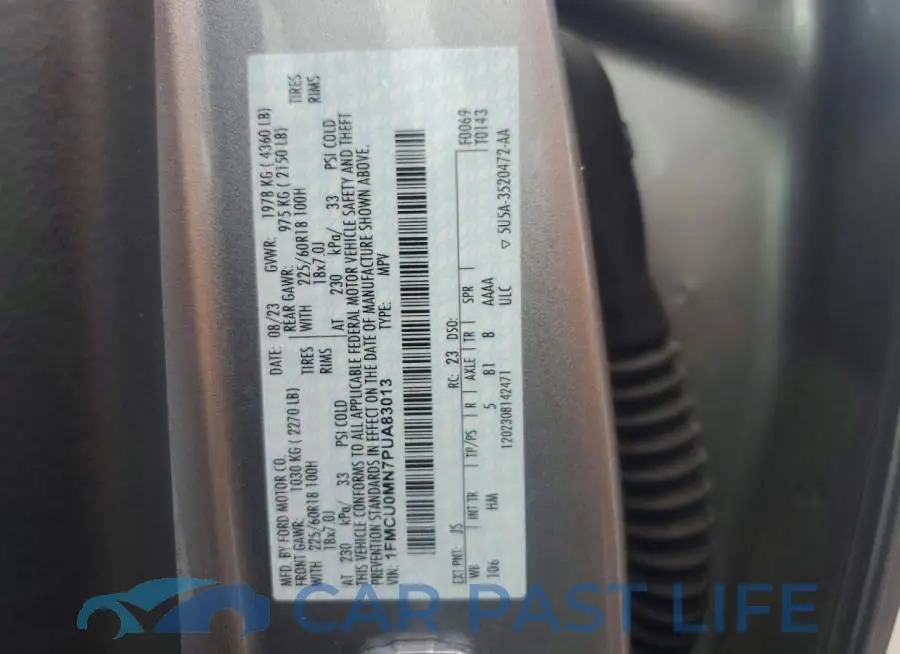 1FMCU0MN7PUA83013# 14