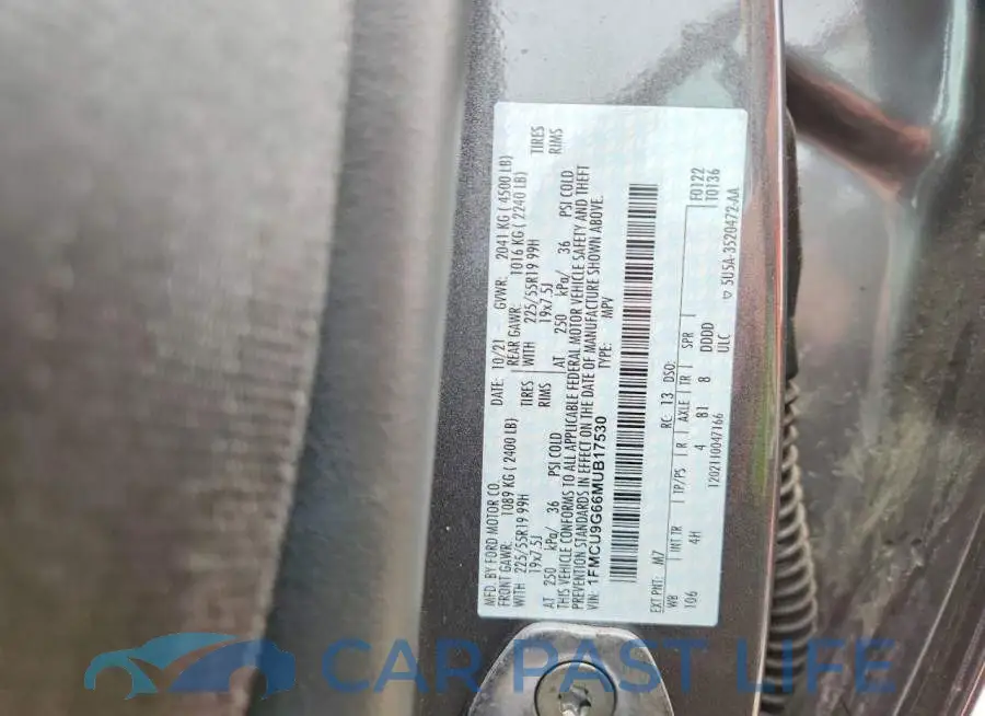 1FMCU9G66MUB17530# 14