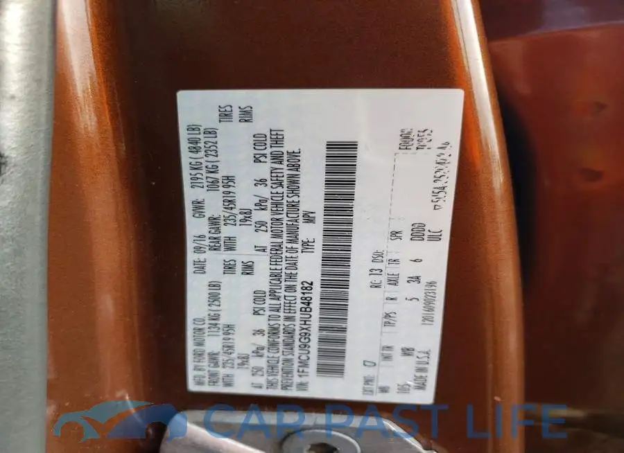 1FMCU9G9XHUB48182# 13