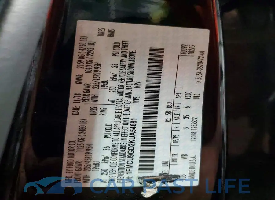 1FMCU9GD2KUA54681# 14