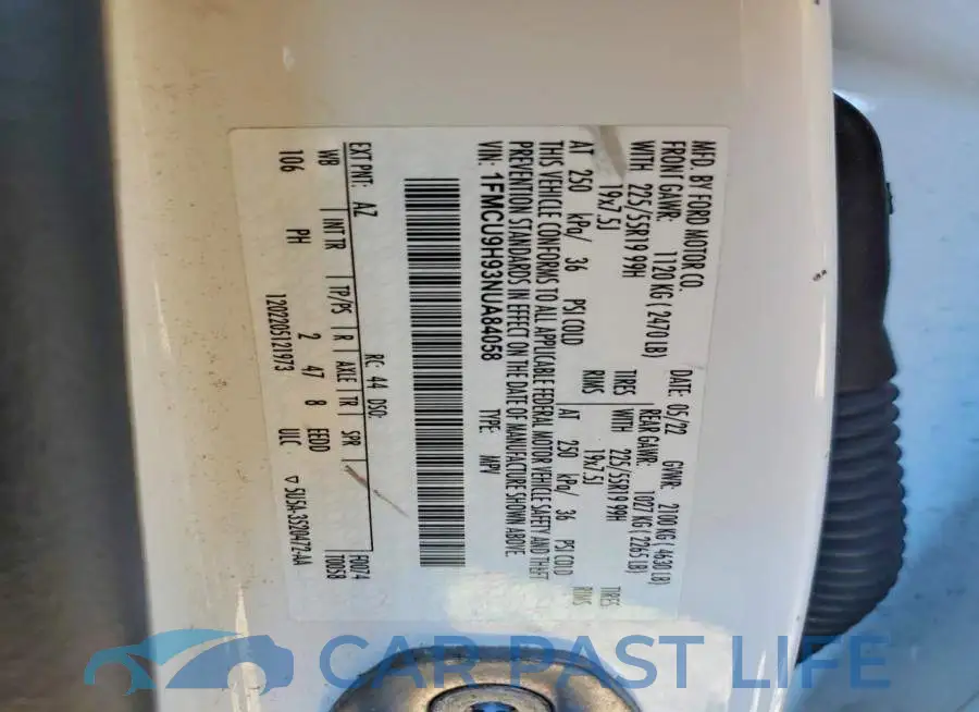 1FMCU9H93NUA84058# 13