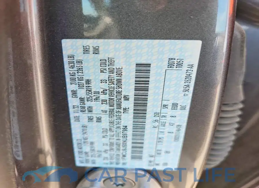 1FMCU9J9XNUB97984# 13