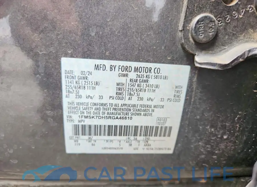 1FMSK7DH5RGA46810# 14