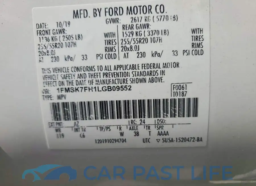 1FMSK7FH1LGB09552# 13