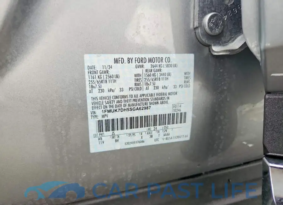1FMUK7DH5SGA62987# 14