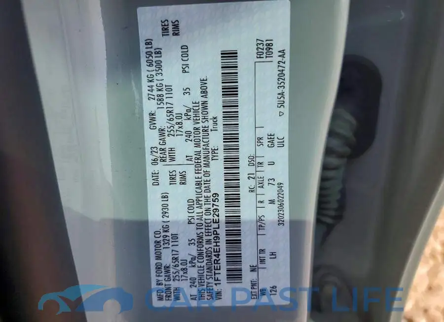1FTER4EH9PLE29759# 12