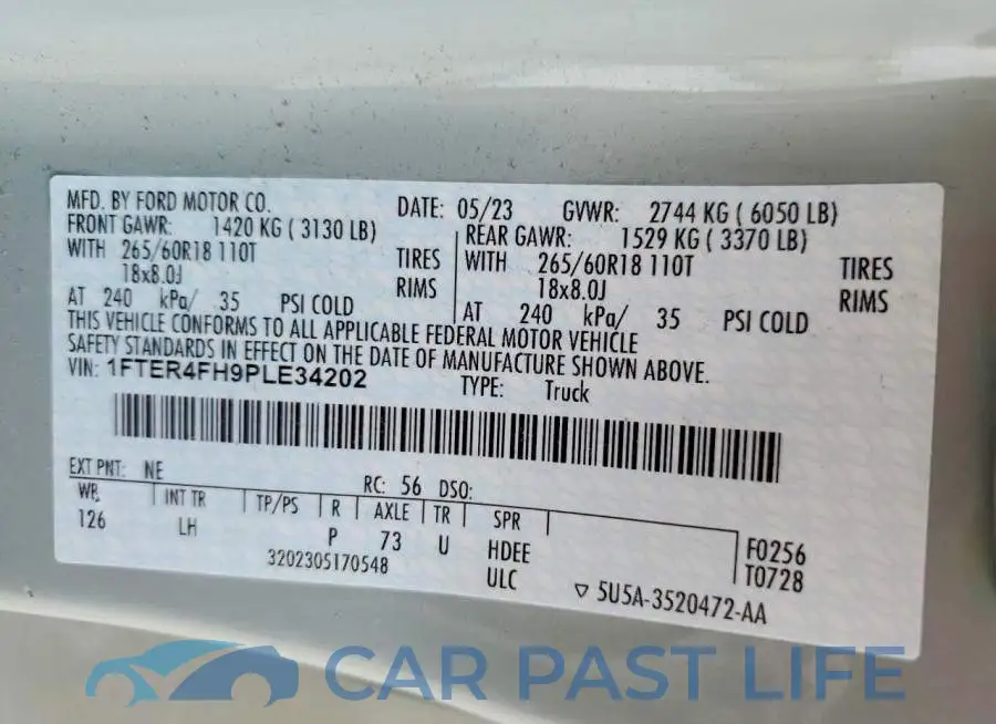 1FTER4FH9PLE34202# 12