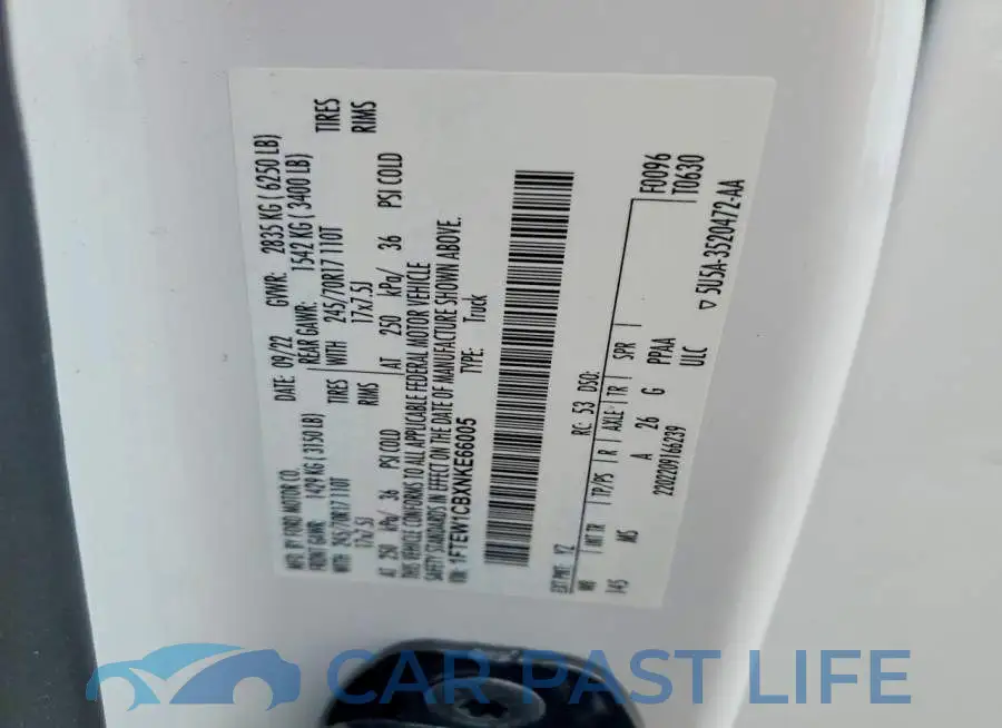 1FTEW1CBXNKE66005# 12