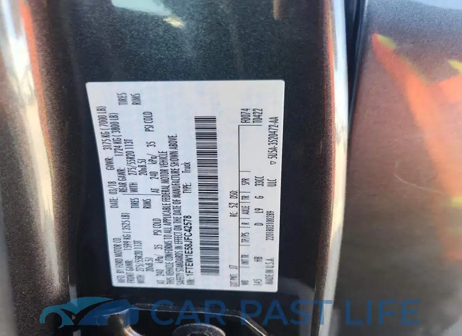 1FTEW1E58JFC42578# 12