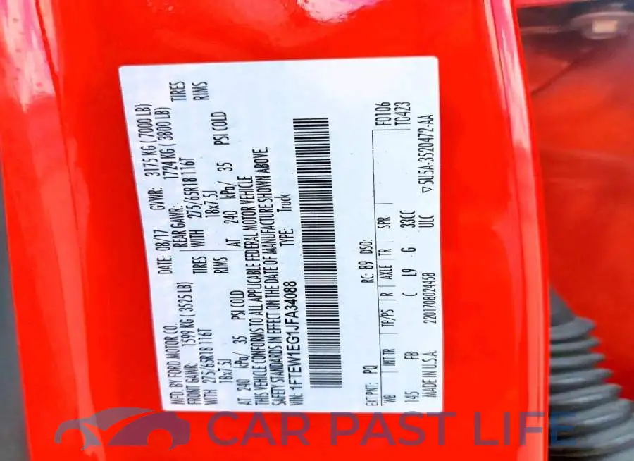 1FTEW1EG1JFA34088# 12