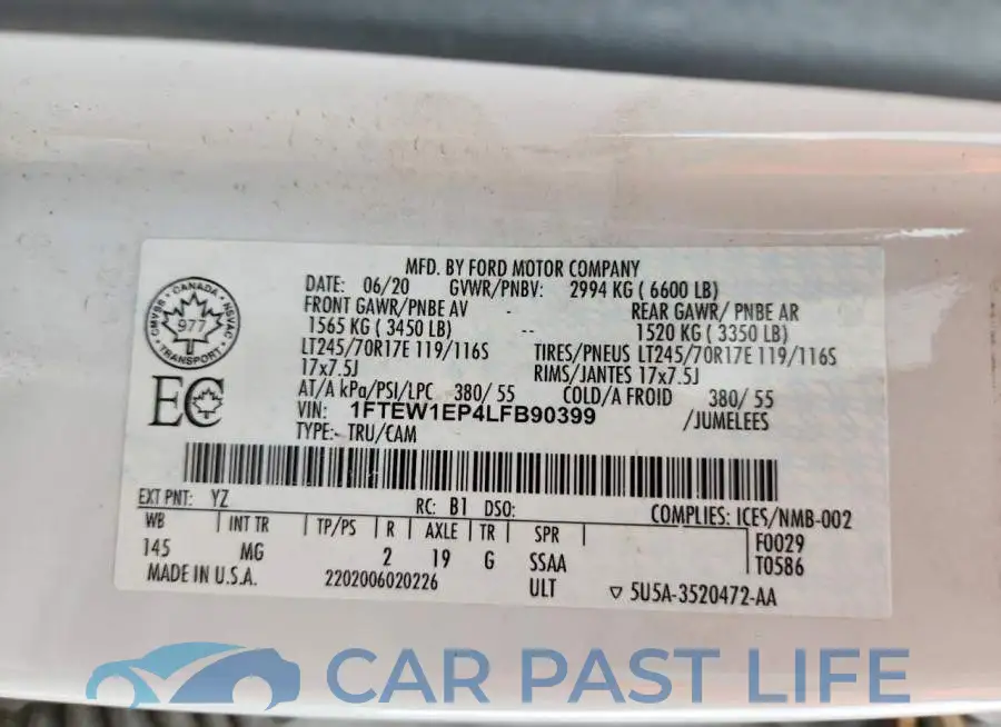 1FTEW1EP4LFB90399# 12