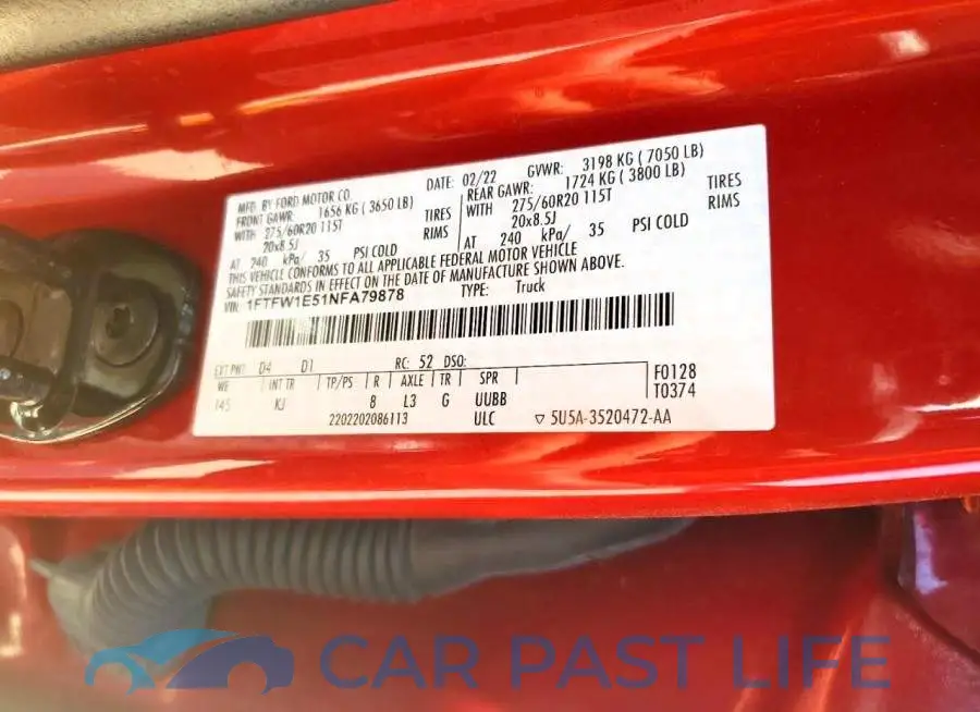 1FTFW1E51NFA79878# 12