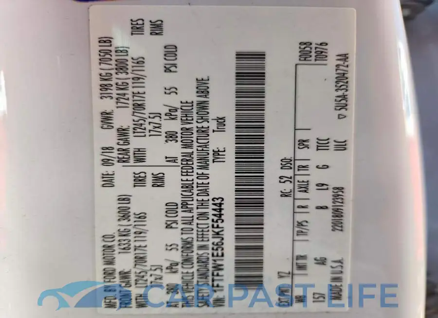 1FTFW1E56JKF54443# 12