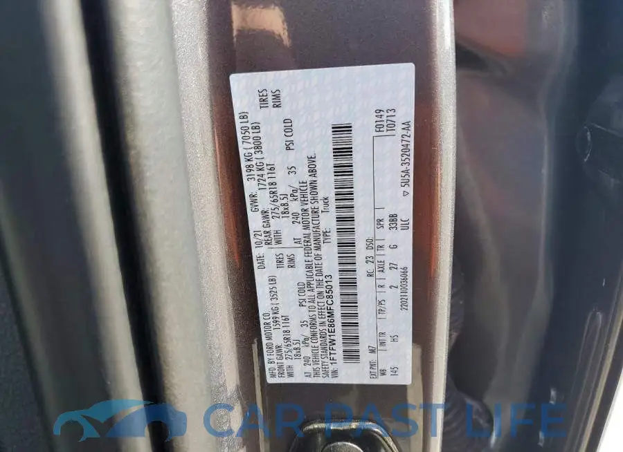 1FTFW1E86MFC85013# 12