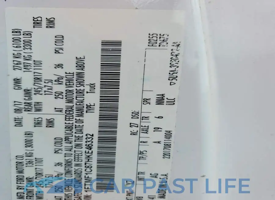 1FTMF1C87HKE46332# 12