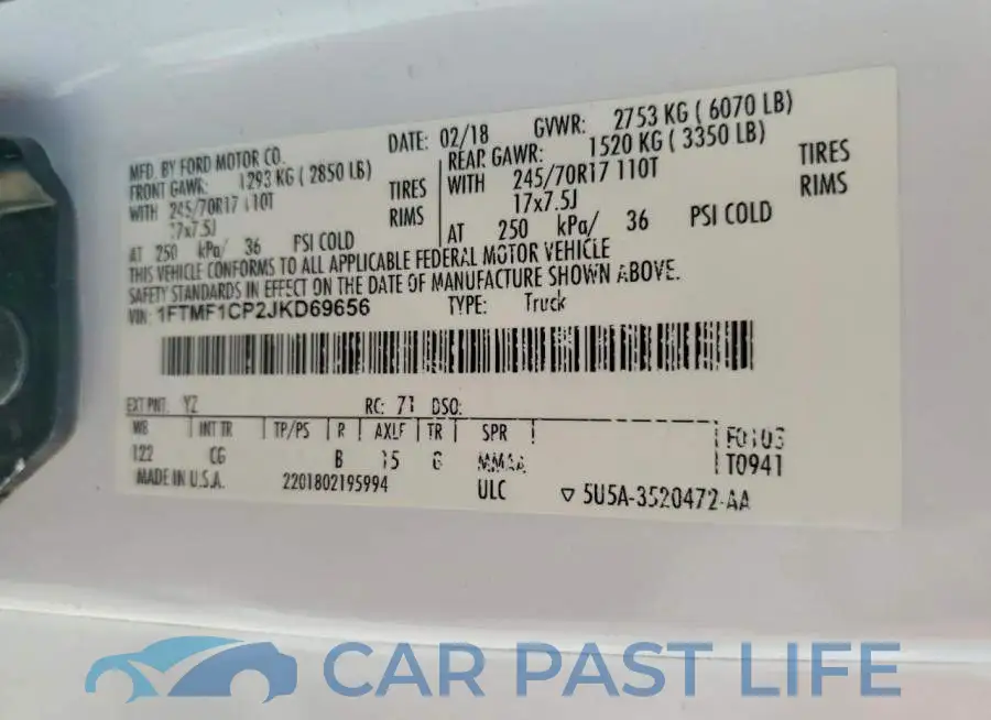 1FTMF1CP2JKD69656# 12