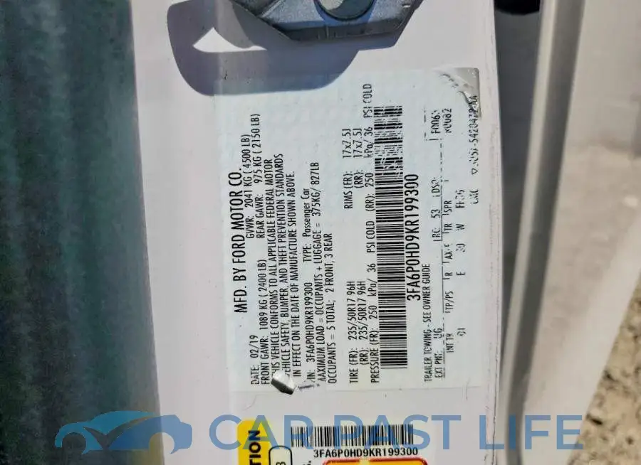 3FA6P0HD9KR199300# 12