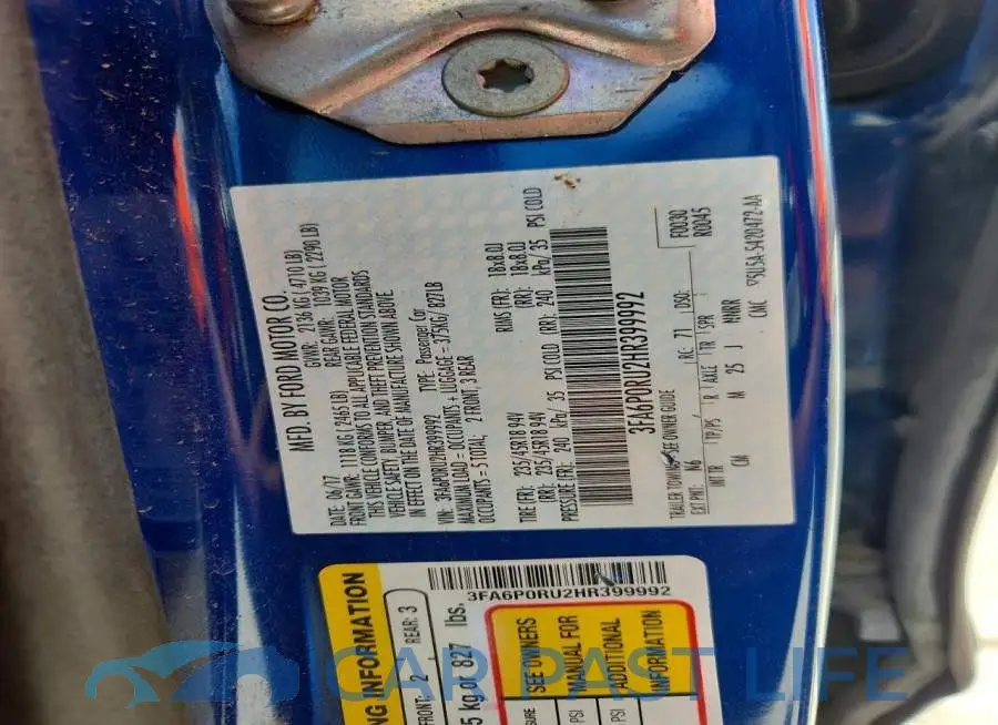 3FA6P0RU2HR399992# 12