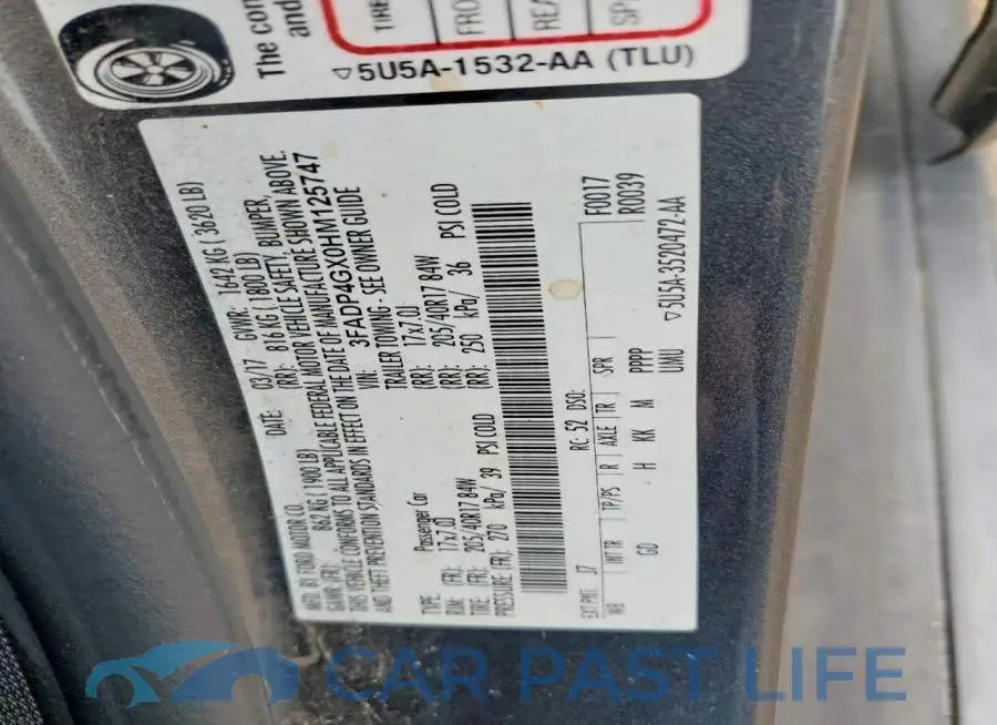 3FADP4GX0HM125747# 12