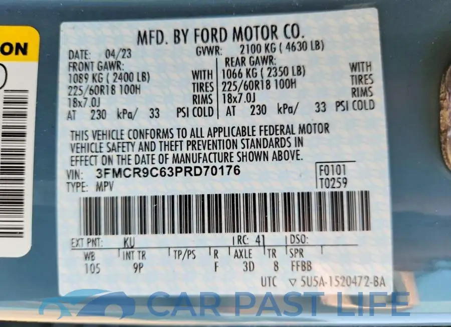 3FMCR9C63PRD70176# 13