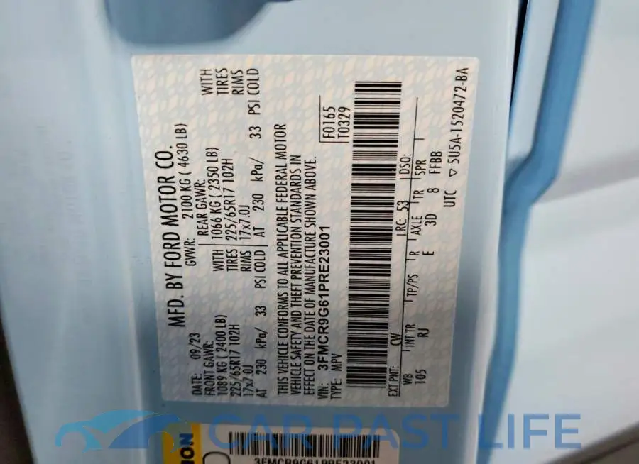 3FMCR9G61PRE23001# 14