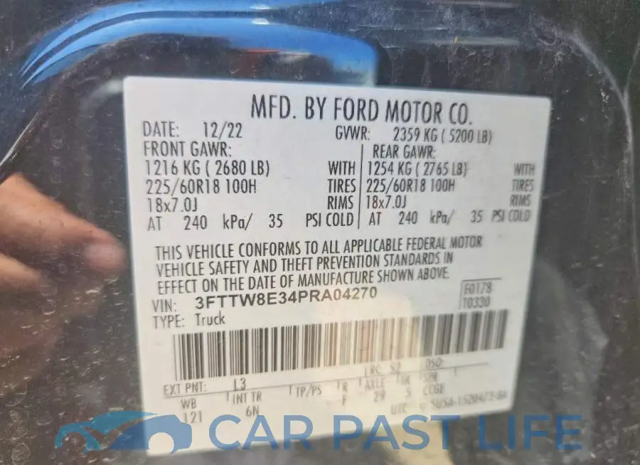 3FTTW8E34PRA04270# 12