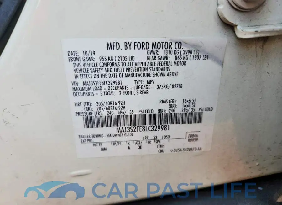 MAJ3S2FE8LC329981# 13