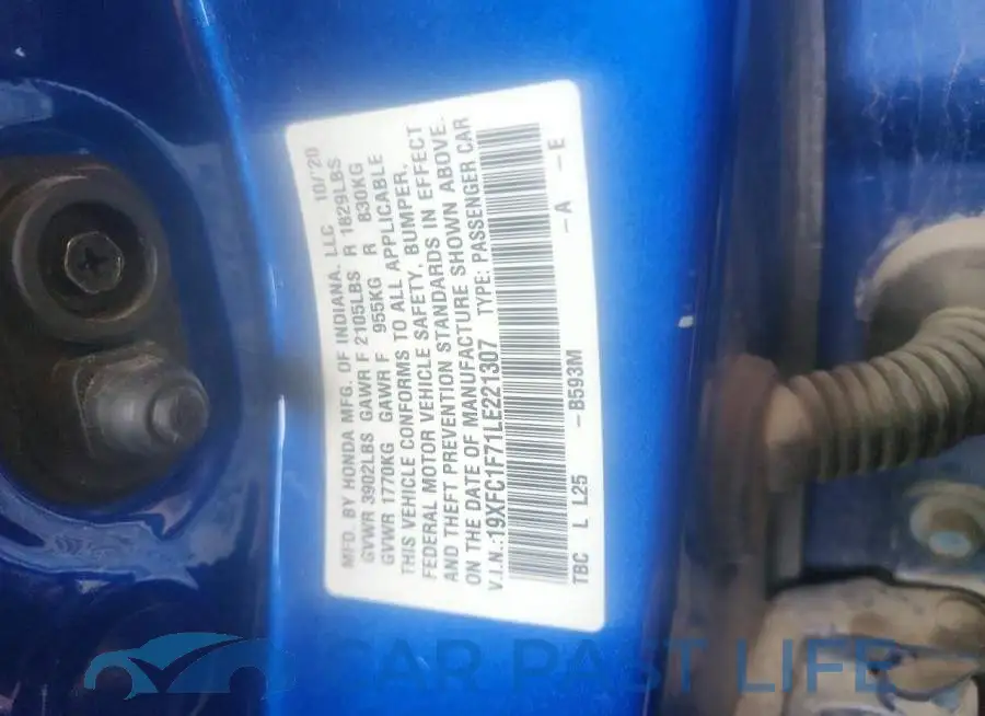 19XFC1F71LE221307# 12