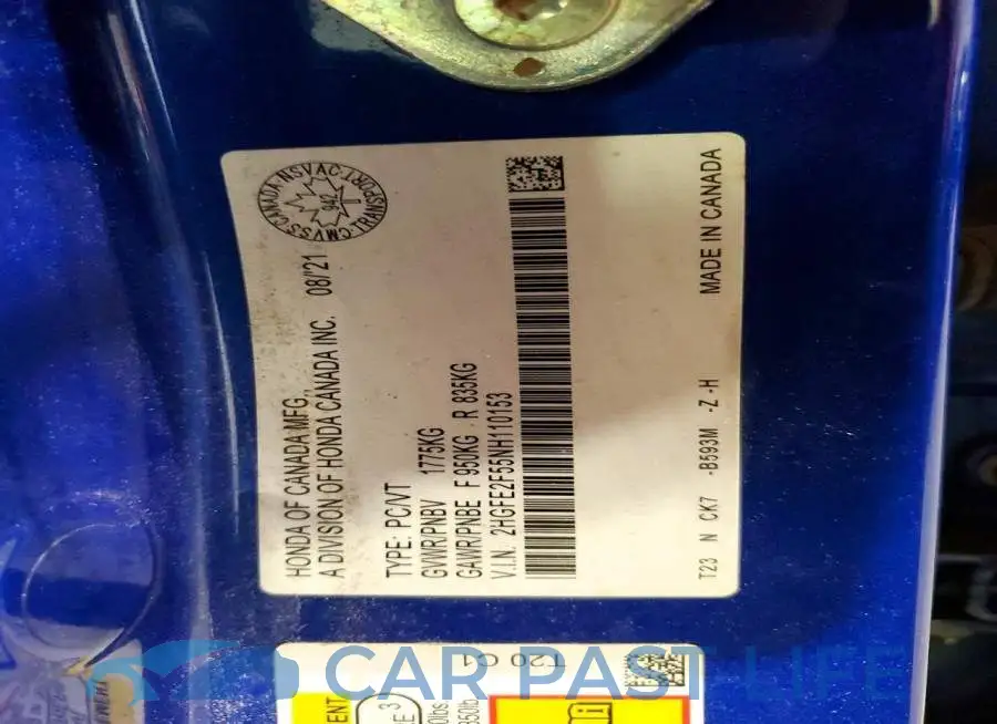 2HGFE2F55NH110153# 12