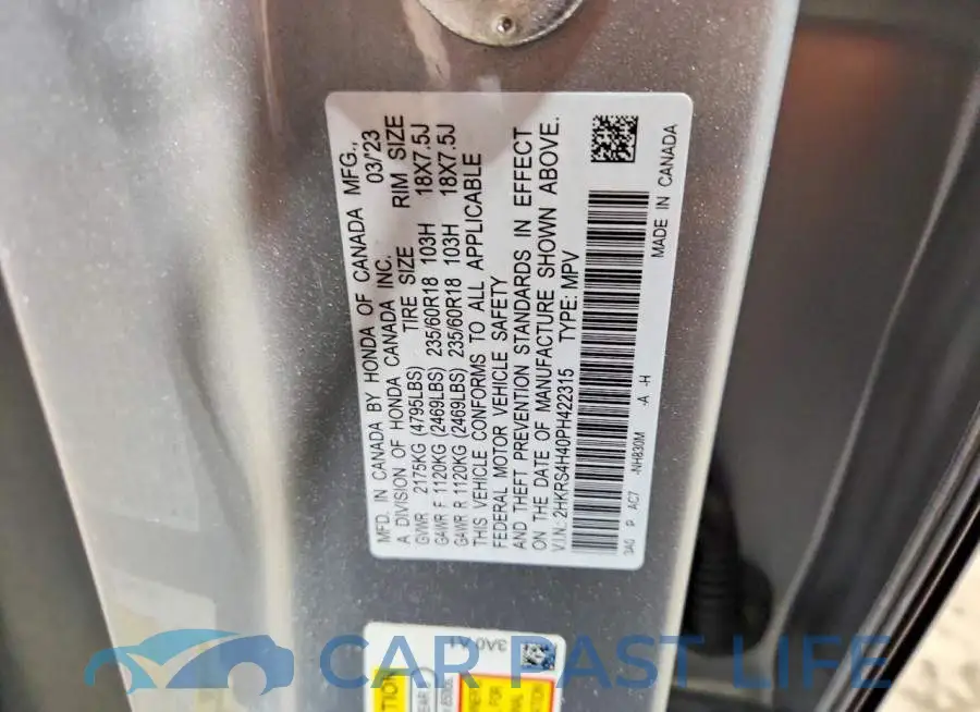 2HKRS4H40PH422315# 13