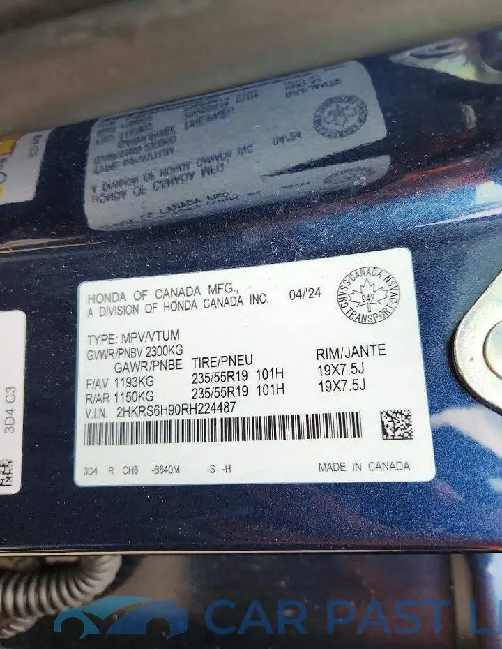 2HKRS6H90RH224487# 14
