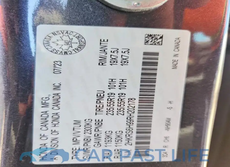 2HKRS6H99RH202178# 12