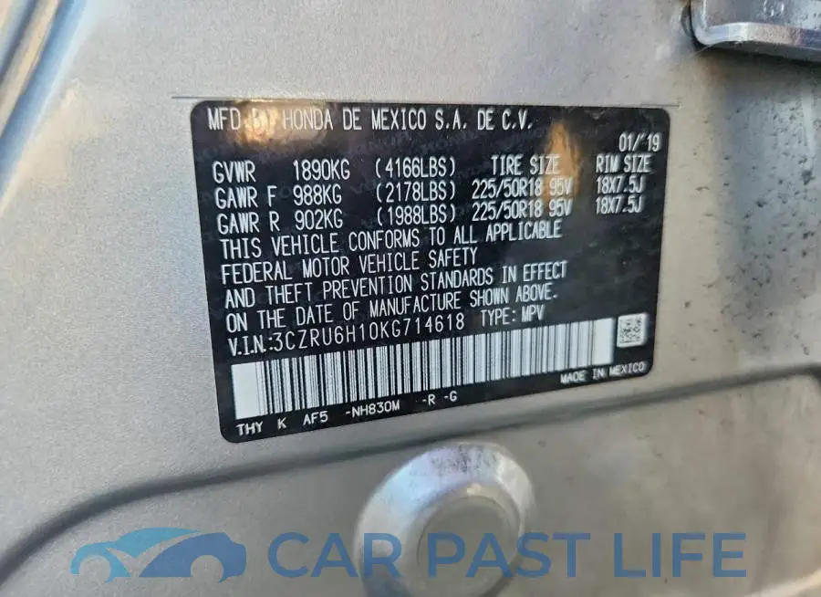 3CZRU6H10KG714618# 13