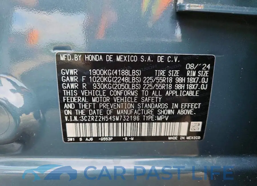 3CZRZ2H54SM732196# 12
