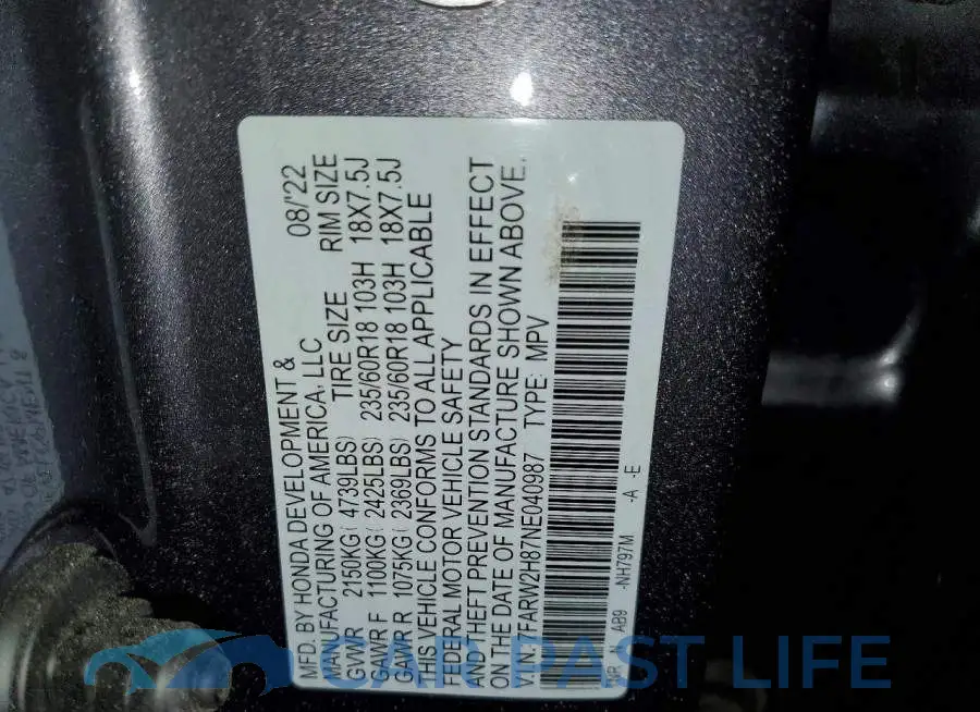 7FARW2H87NE040987# 13