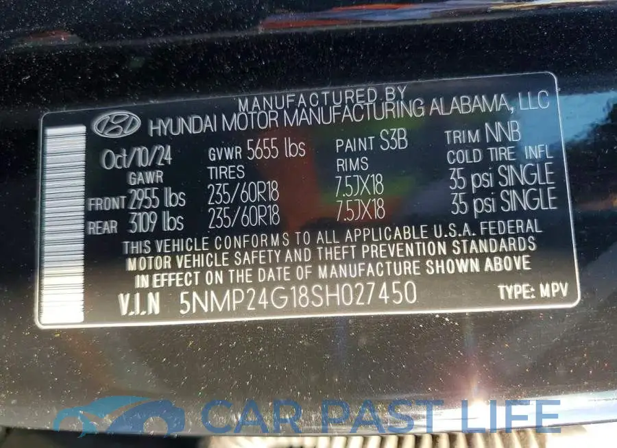 5NMP24G18SH027450# 13