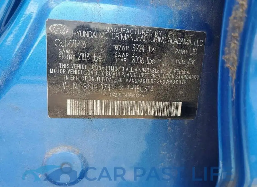 5NPD74LFXHH150314# 12