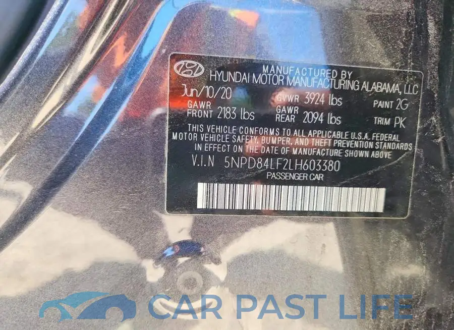 5NPD84LF2LH603380# 12