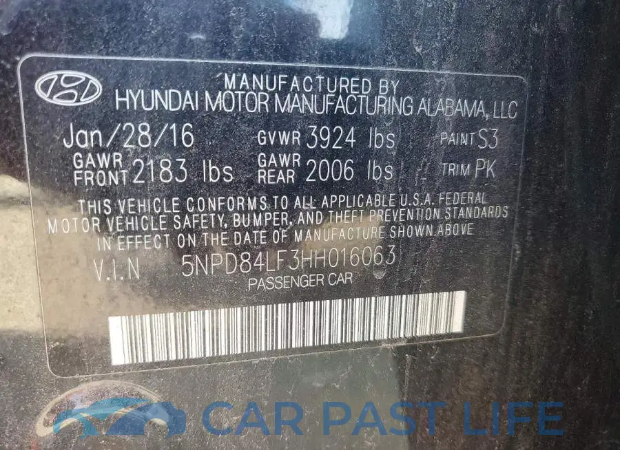 5NPD84LF3HH016063# 13