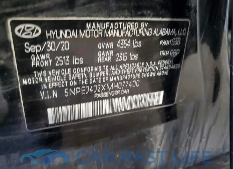 5NPEJ4J2XMH077400# 12