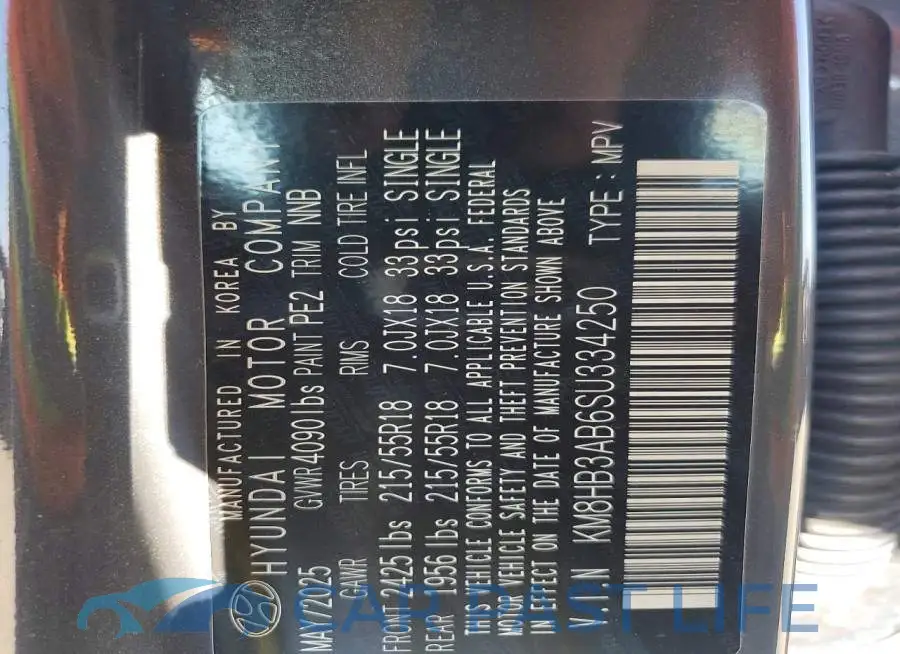 KM8HB3AB6SU334250# 12