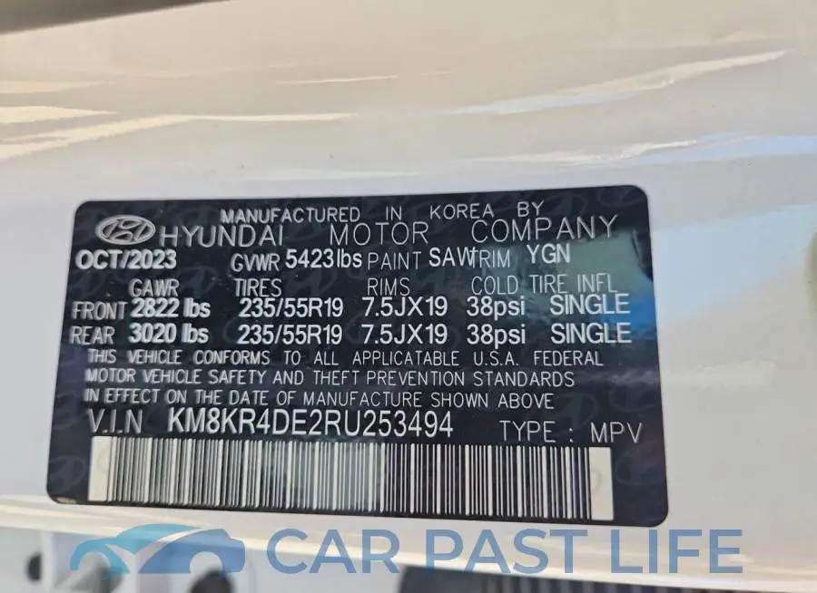 KM8KR4DE2RU253494# 13