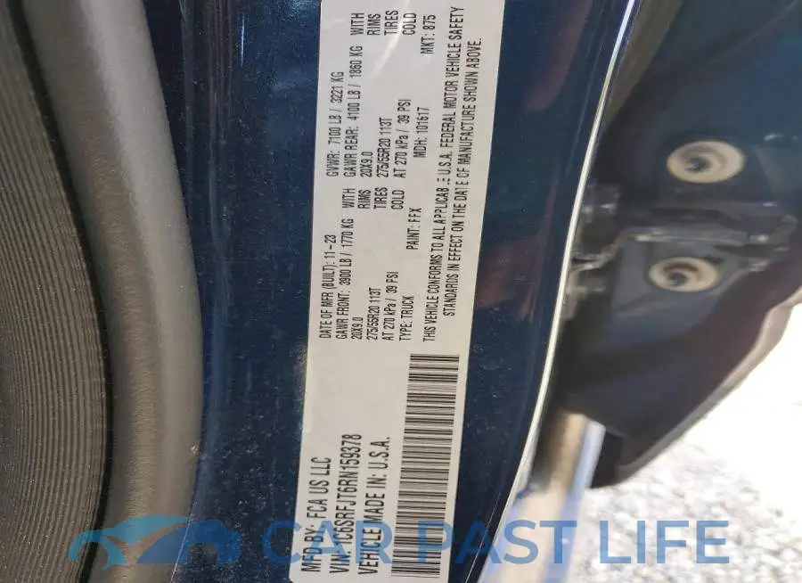 1C6SRFJT6RN159378# 12