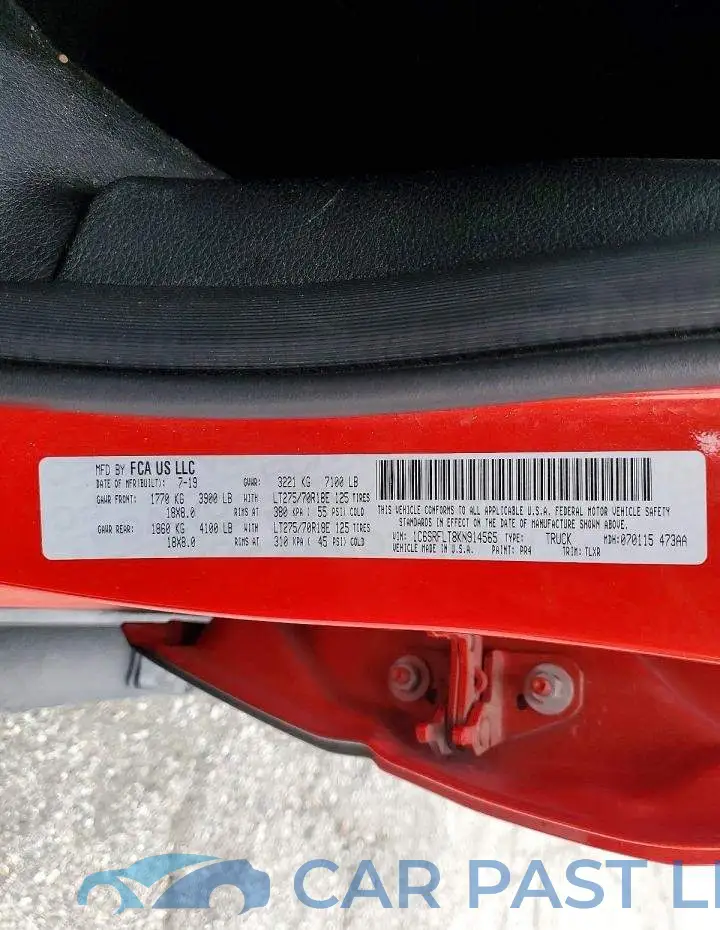 1C6SRFLT8KN914565# 13