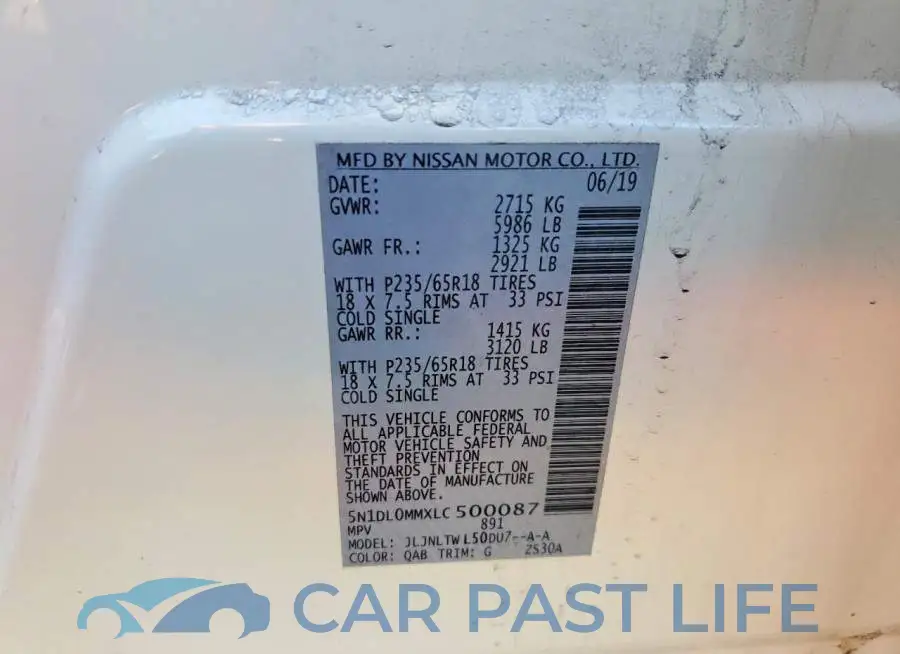 5N1DL0MMXLC500087# 12