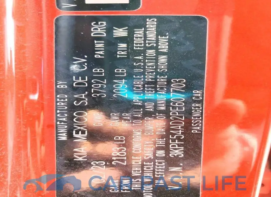 3KPF54AD2PE607703# 12