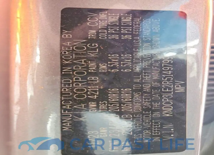 KNDCP3LE2R5149799# 13