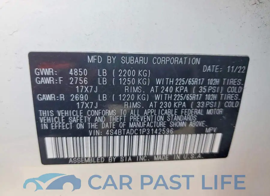 4S4BTADC1P3142596# 13